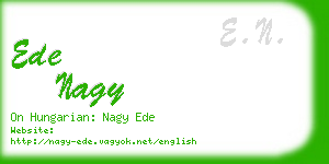 ede nagy business card